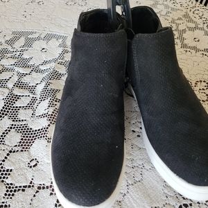 Black faux suede shoes